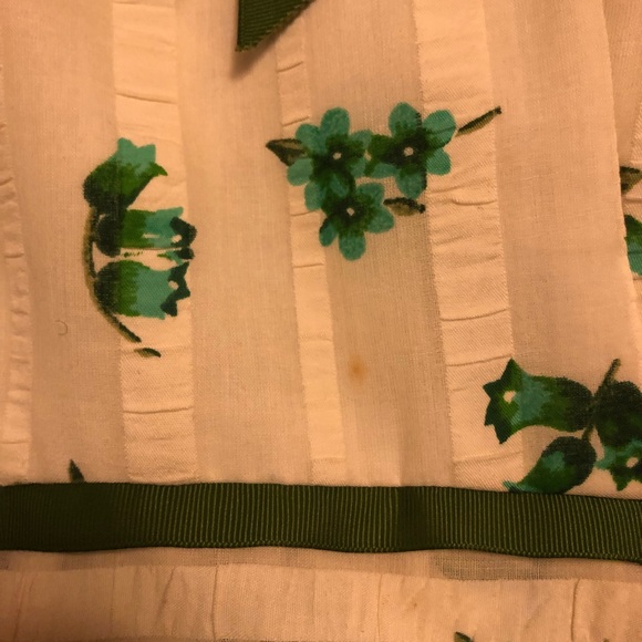 HP!!🥰💕❤️🔥Vintage 50s/60s White Green Cowl Neck Dress NWOT - Picture 8 of 13